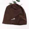 Baotou Hat Men's All Match Woolen Hat Drawstring Design Pile Hat Large Head Circumference Warm Knitted Hat Trendy