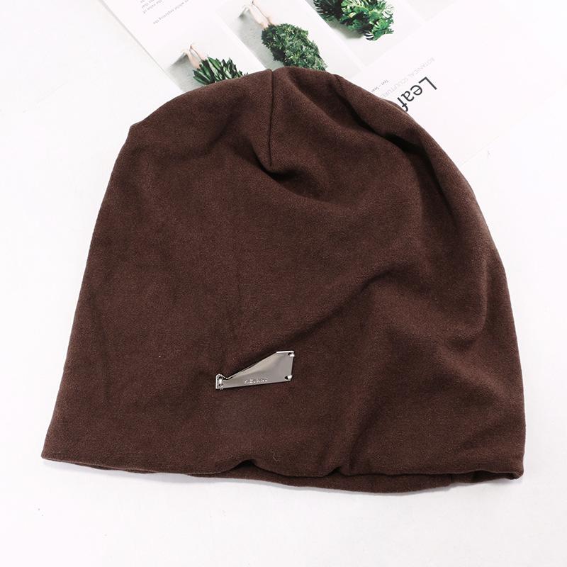 Baotou Hat Men's All Match Woolen Hat Drawstring Design Pile Hat Large Head Circumference Warm Knitted Hat Trendy