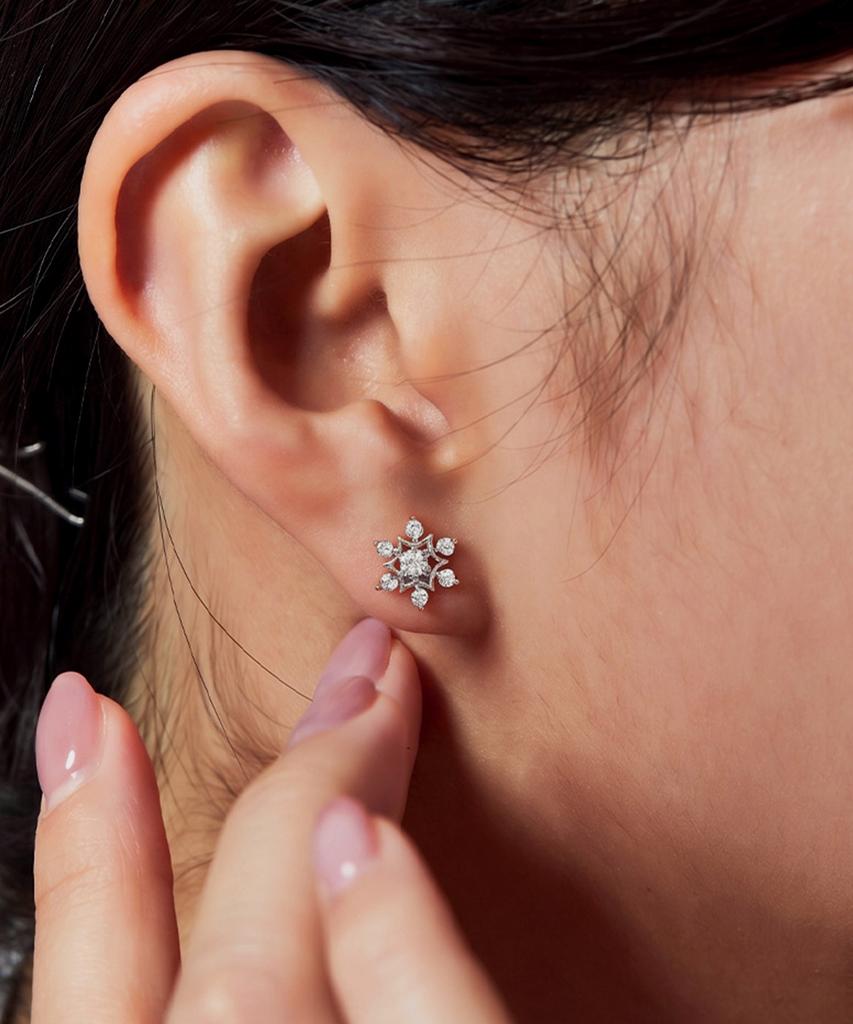 Helene Jewelry 925 Silver Crystal Cubic Silver Earrings