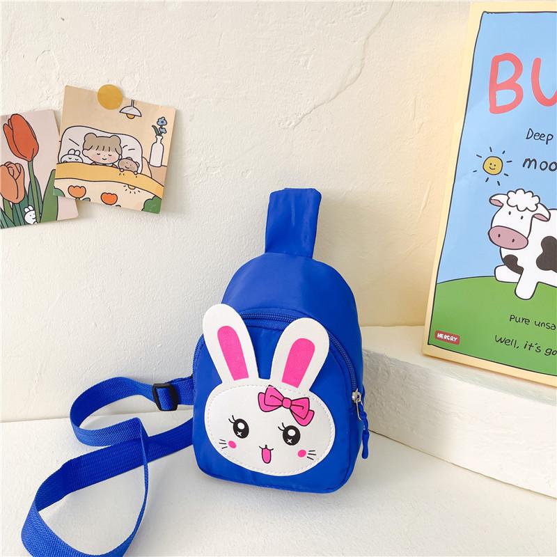 Cute Cartoon Rabbit Kids Crossbody Bag Adorable Kindergarten Canvas Purse For Children