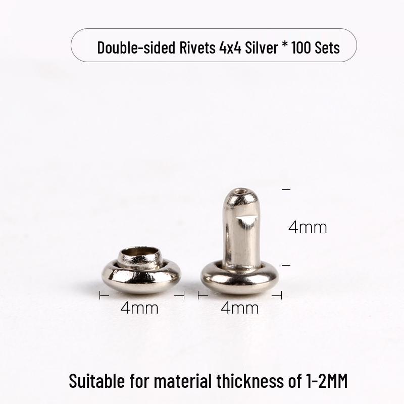 4-12mm DIY Metal Double-Sided Cap Rivet - Decorative Shoe Repair Accessory