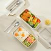 Microwaveable Japanese Bento Box for Office & Students - Fresh-Keeping, With Spoon & Chopsticks, Convenient Compartmented Lunch Box