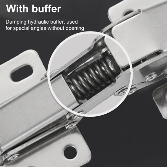 Kitchen Cabinet Hinges Rustproof Corrosion Resistant Multipurpose No Pre-drilled Heavy Duty Soft Close Hidden Hinges