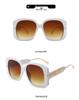 Vintage-Inspired European and American Large Frame Letter Sunglasses for Women