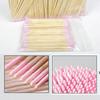 100 stuks/pak Dubbelzijdige Nagellak Remover Sticks, Kleine Dubbelzijdige Make-up Remover Tools voor Wenkbrauwen