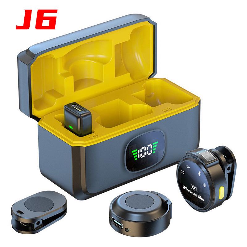 J3 Wireless Lavalier Microphone: Outdoor, Mobile, Live Recording, Noise-Reducing, Compact for Interviews.