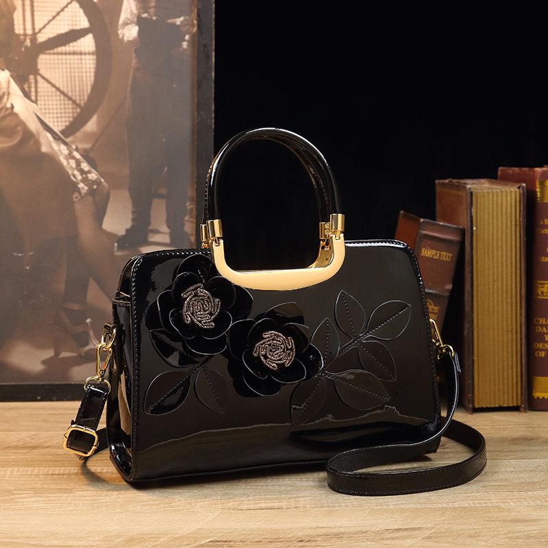 2025 Stylish Patent Leather Shoulder Bags for Women - Modern, Fashionable, Mid-Aged & Mom-Friendly Design