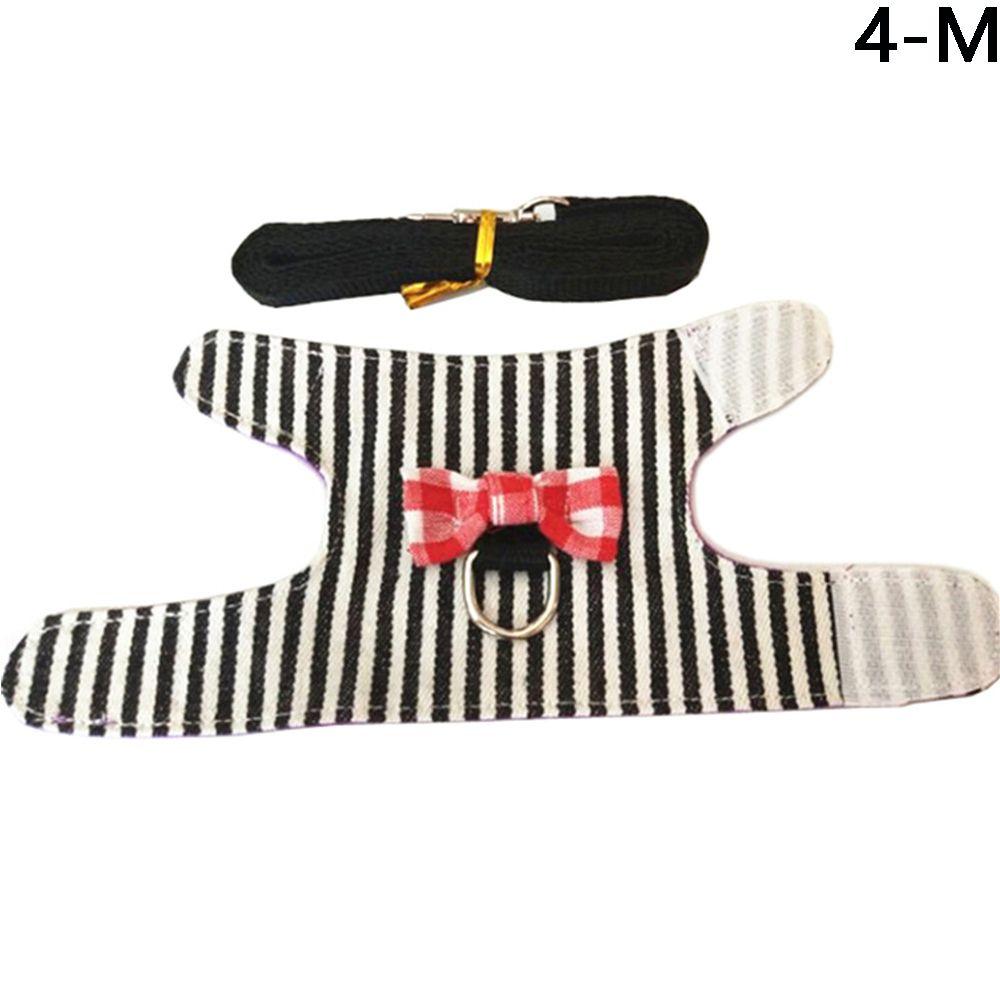 

Accessories Chest Strap Bowknot Pet Supplies Harness and Leash Set Traction Rope Small Pets Vest M-4