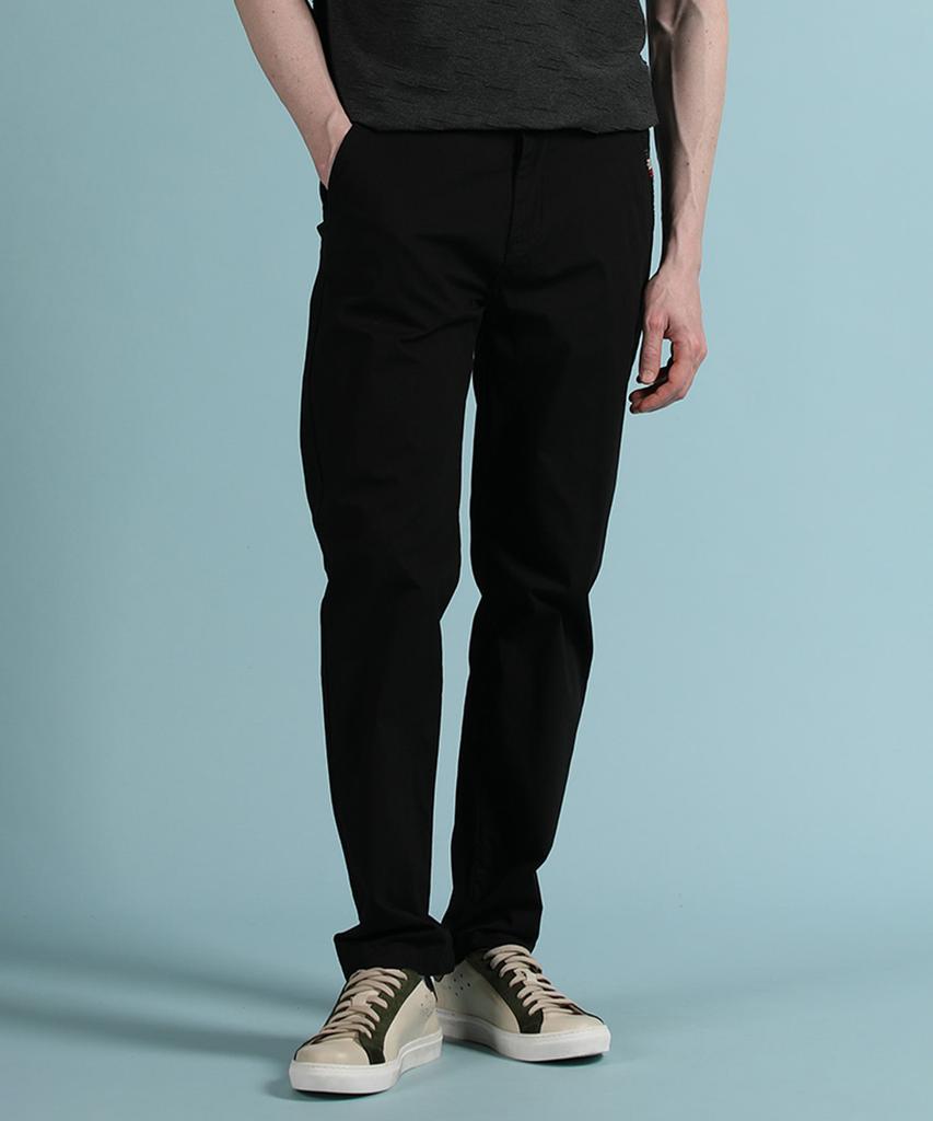 PANICALE Black Drawstring Cotton Pants