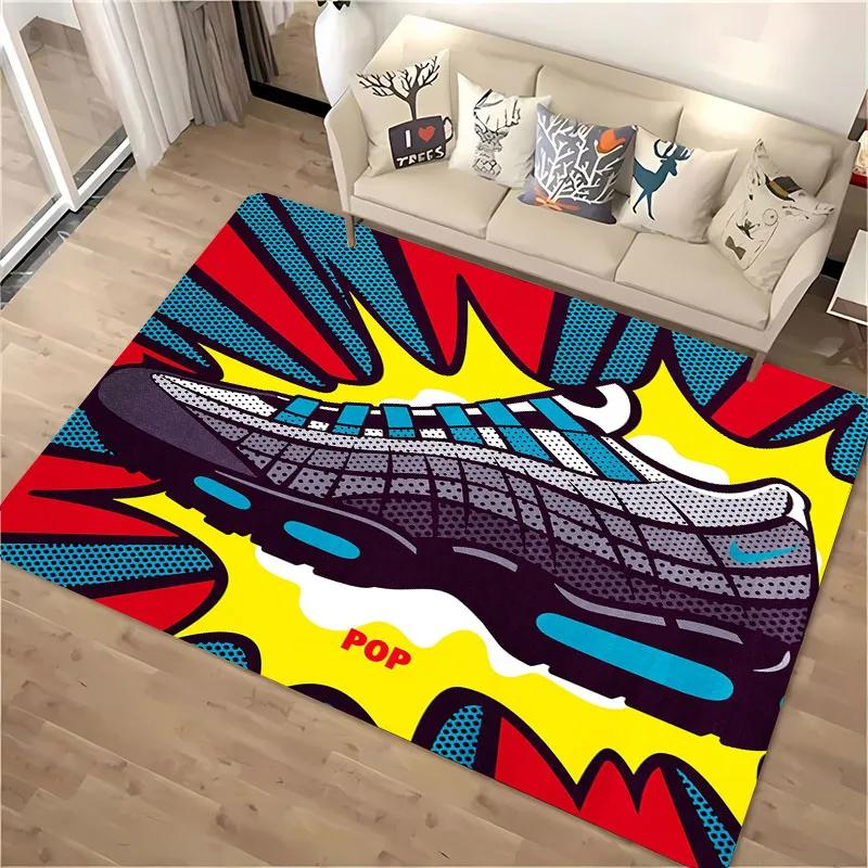 HD Printing Fashion Basketball Shoes Rug for Bedroom Living Room Hallway Long Strip Carpet  Anti-slip Rug Sofa Doormat Home Mat