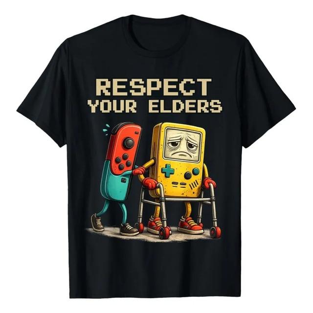 Camiseta Retro Gaming Respect Your Elders XXXL