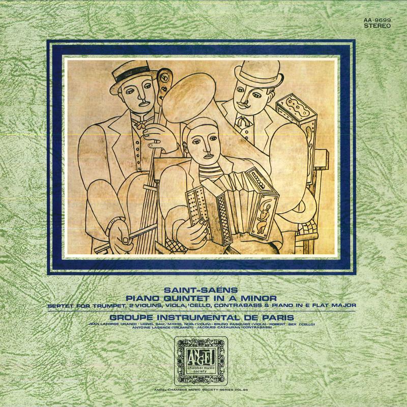 LP Record GROUPE INSTRUMENTAL DE PARIS - Saint Saens: Septuor Op. 65 Pour Tr AA9699 ANGEL Japan Classical Used