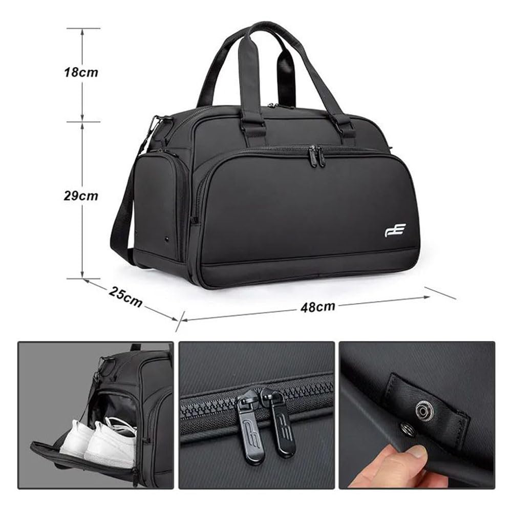 Men's Golf Boston Bag with Shoe Storage and Shoe Pocket IF-GF0340 White