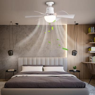 Ceiling Fan Light with Remote Timing Socket Ceiling Fan 3 Gear Wind Speed Wireless Fan 6 Blades for Living Room Bedroom