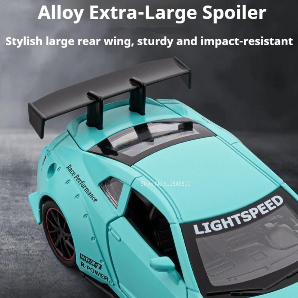 1:32 GTR R8V10 Sports Car Model Toy Exquisite Interior Doors Opened Sound Light Pull Back Cars Models for Children's Gifts