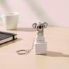 Rechargeable Fidget Button Key Chain Sounding Sound Light Key Ring Animal Keycap Toy  Student Gift