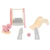 Cute 1:12 Miniature Dollhouse Swing Simulation Slide Rocking Horse Model Pretend Kindergarten Furniture for Doll Accessories Toy