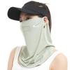 Letter Sunscreen Face Veil Breathable Neckline Face Cover Thin Summer Ice Silk Face Mask  Driving