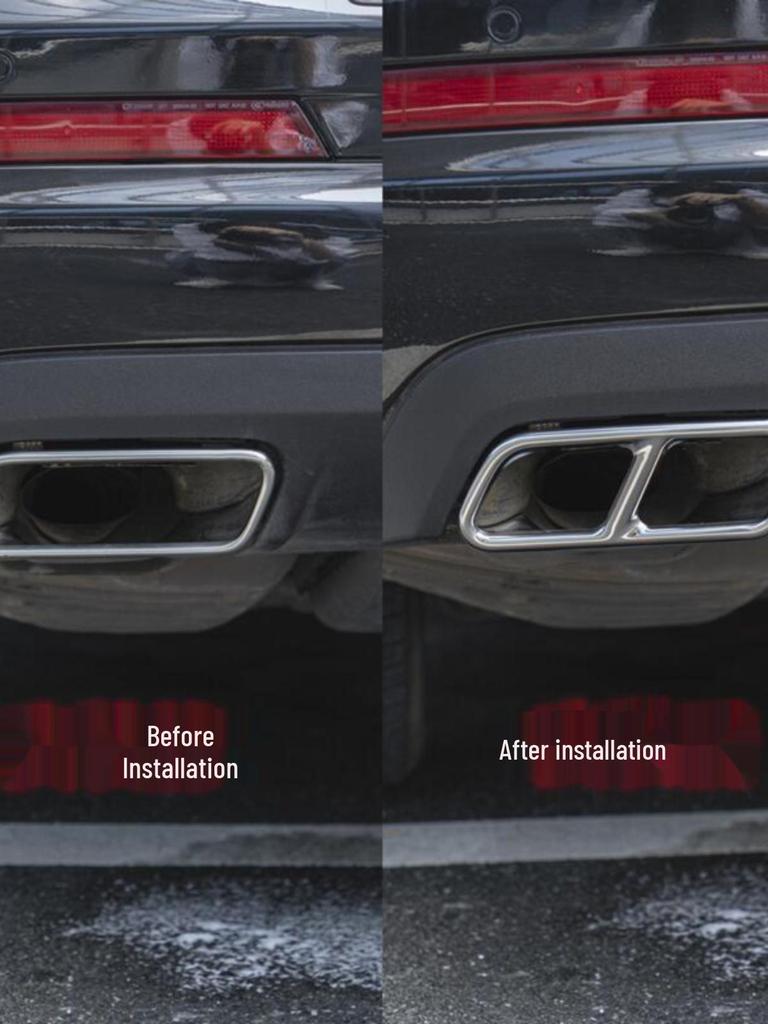 Muffler Tip Decal for Mercedes S-Class/R-Class: 4-Outlet Fit for S320/S350/S400/R320/R350