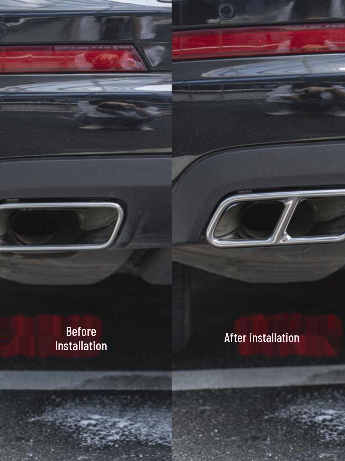 

Mercedes S-Class/R-Class Exhaust Tip Decor Sticker - Four-Outlet Compatible for S320/S350/S400 & R320/R350 10-17 S-Class Silver [2-piece set]