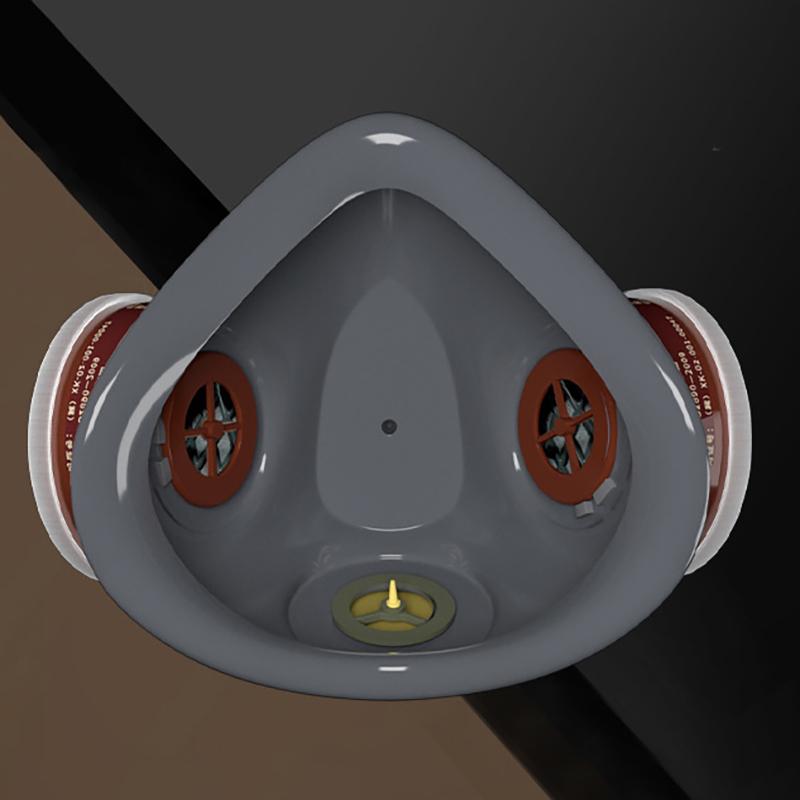 Painting Gas Mask Respirator Set Dual Charcoal Filters Spray Chemical Industry Pesticide Anti Fog Glasses Protective Masks