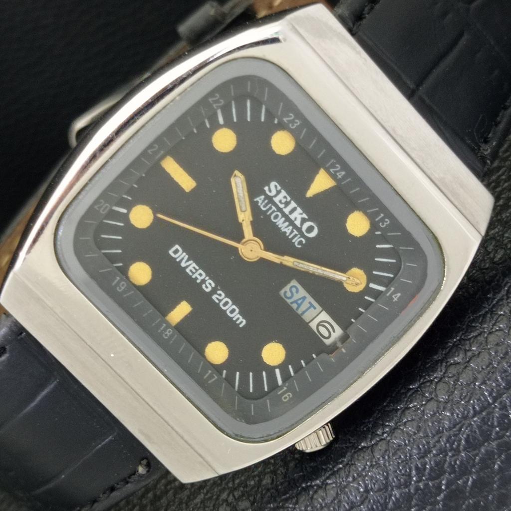 

ЯПОНИЯ ВИНТАЖ SEIKO АВТОМАТИЧЕСКИЕ 7009A МУЖСКИЕ ЧАСЫ С ЧЕРНЫМ ЦИФЕРБЛАТОМ a702357-5 R124-a702357