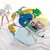 Donald Duck Ice Skating Cartoon Umbrella, Portable 3-Fold Compact Umbrella, Suitable for Camping, Hiking and Travel, Ideal Easter Birthday G