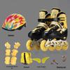 Adjustable Beginner Roller & Inline Quad Skates Set - 4-Wheel Skating Shoes