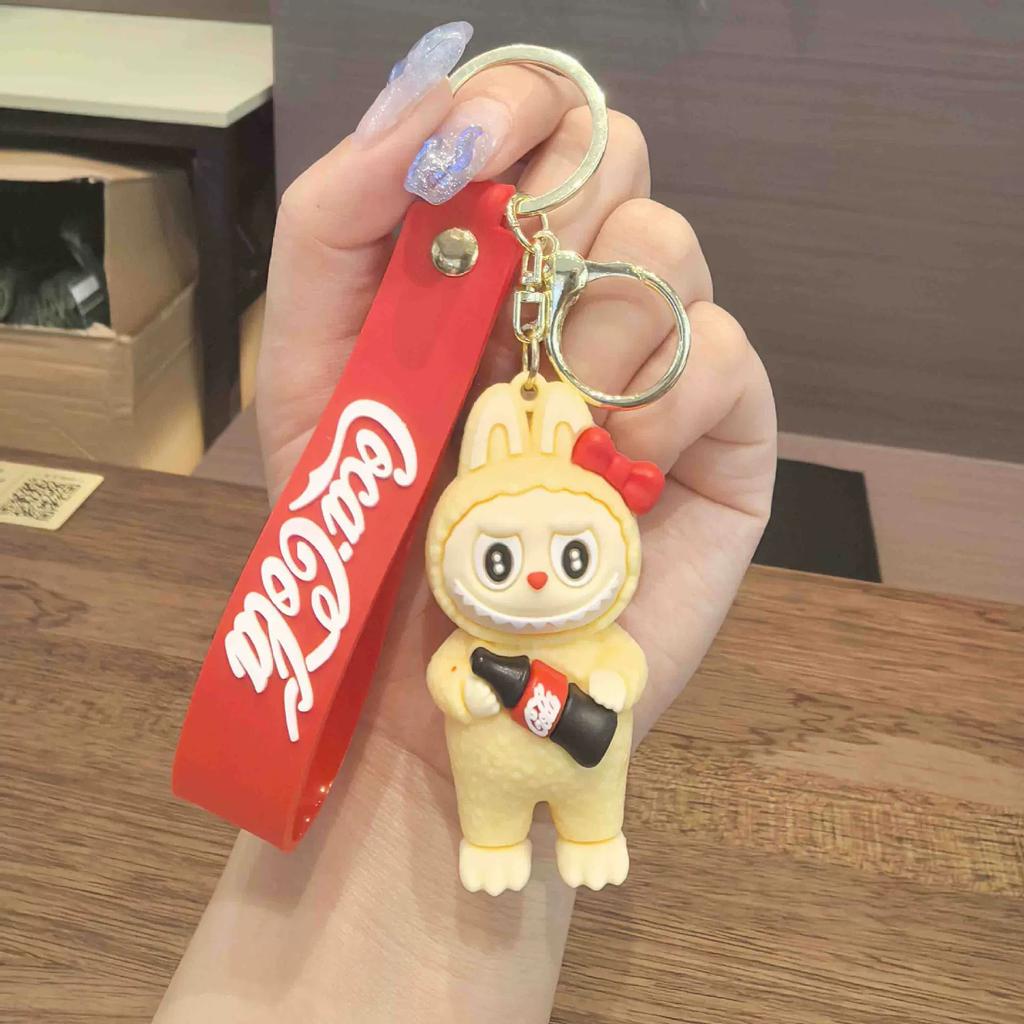 Cartoon Cute Coke Sheep Keychain Car Bag Rabub Doll Small Gift