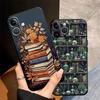 Cartoon Bookshelf Print Funda Phone Cover Case for Apple iPhone 17 Pro Max 15 Pro 7 8 XR XS MAX 16 12 Air 13 14 11