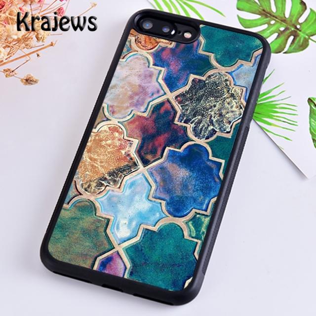 Krajews Ancient Floral Tiles Phone Case Cover For iPhone 17 Air 16 15 14 plus 12 pro max coque Shell Fundas