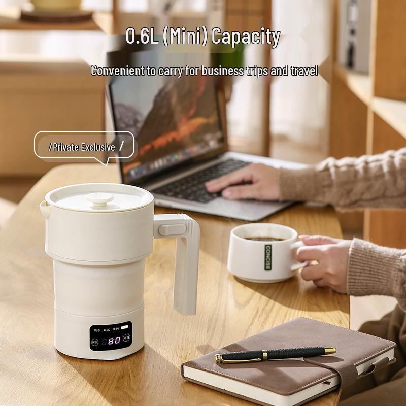 Portable Silicone Folding Electric Kettle - Compact Travel Water Boiler with Stainless Steel