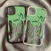 Lustige Farbe Graffiti Kunst Handyhülle Für iPhone 16 14 13 15 12 Mini 11 Pro Max XS XR 7 8Plus INS Flamme Stoßfest Klar Hartschalenabdeckung
