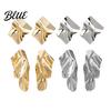 Comfortable Stud Earrings 1 Pair Geometric Irregular Design Metal Shape