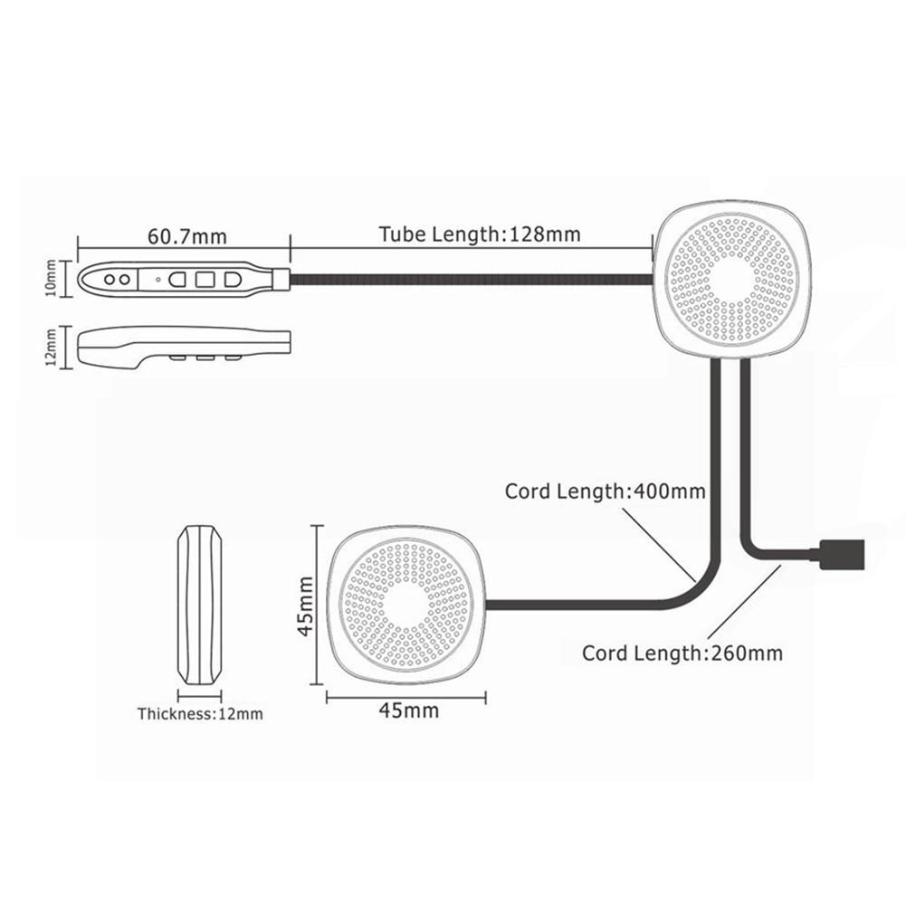 Helm MP3 Musik Player Bluetooth-Kompatibel 5,0 Helm Player Headset mit Mic Motorrad Helm Kopfhörer Freihändige für Reiten