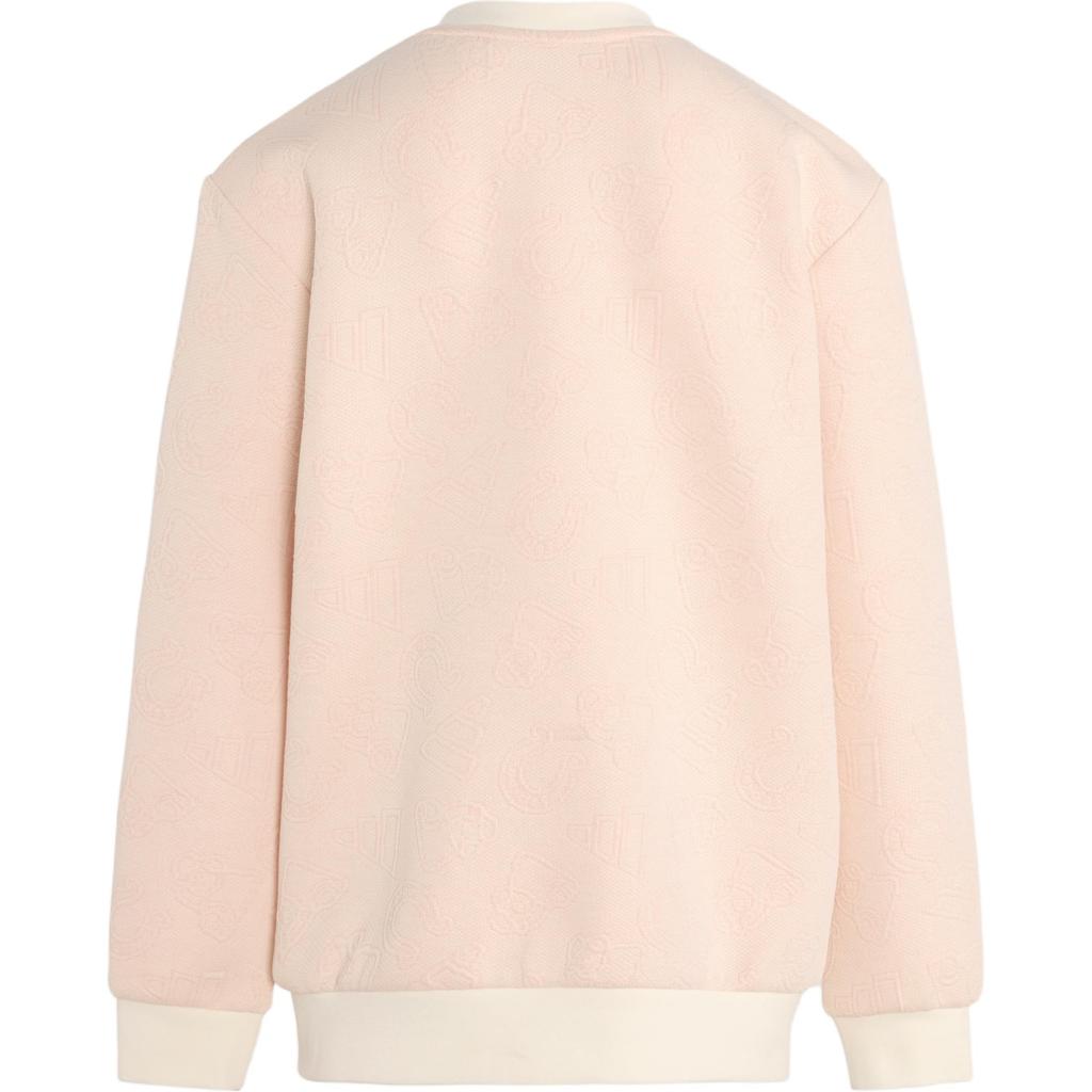 Adidas Fw25 Sportswear Knitted Crew Knit Sports Casual Round Neck Long Sleeve Kids tops KV4478