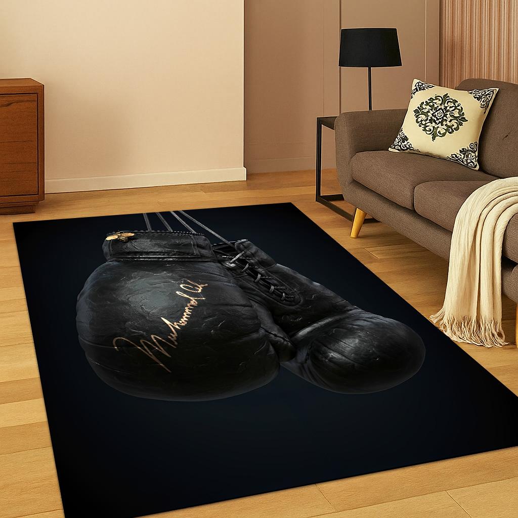 3D Boxing Gloves Boxer Fight Carpet Rug Mat for Home Bedroom Living Room Sofa Doormat Kitchen Decor,Kid Play Non-slip Area Rug