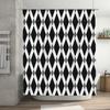 Diamond Check Shower Curtain – Black & White Pattern for Modern Bathroom Decoration