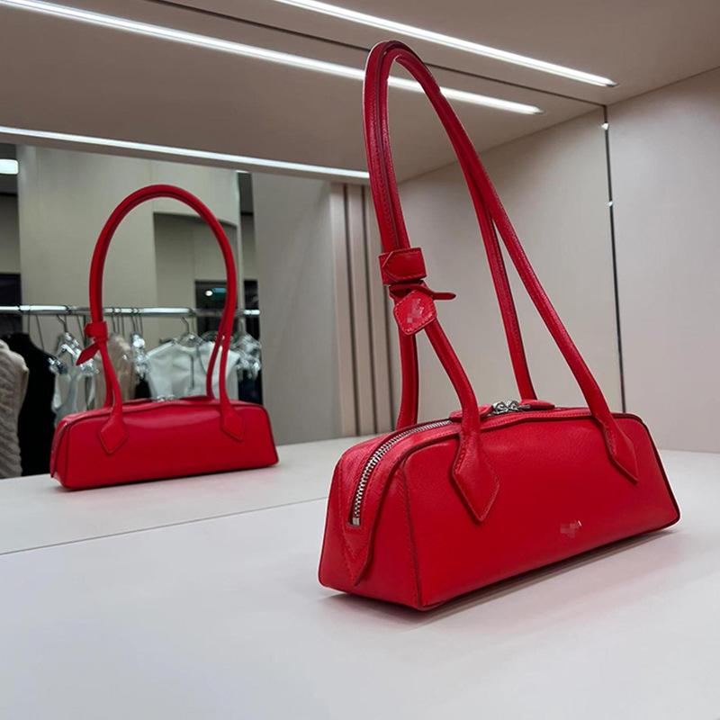 French Retro Genuine Leather Underarm Bag - Versatile Ladies' Handbag for Casual and Commuting