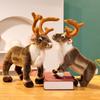 Standing Reindeer Plush Toy - Elk Figure Ornament for Christmas Decorations