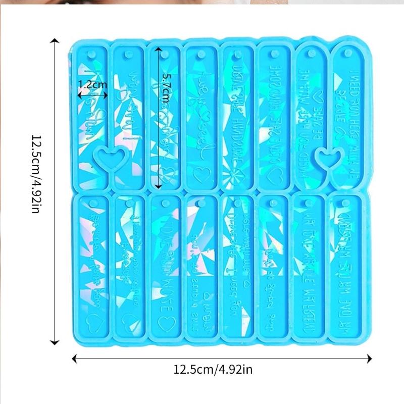 Letter Keychain Resin Silicone Mold Holographic Earring Pendant Handmade Mold for Jewelry Making DIY Epoxy Resin Molds