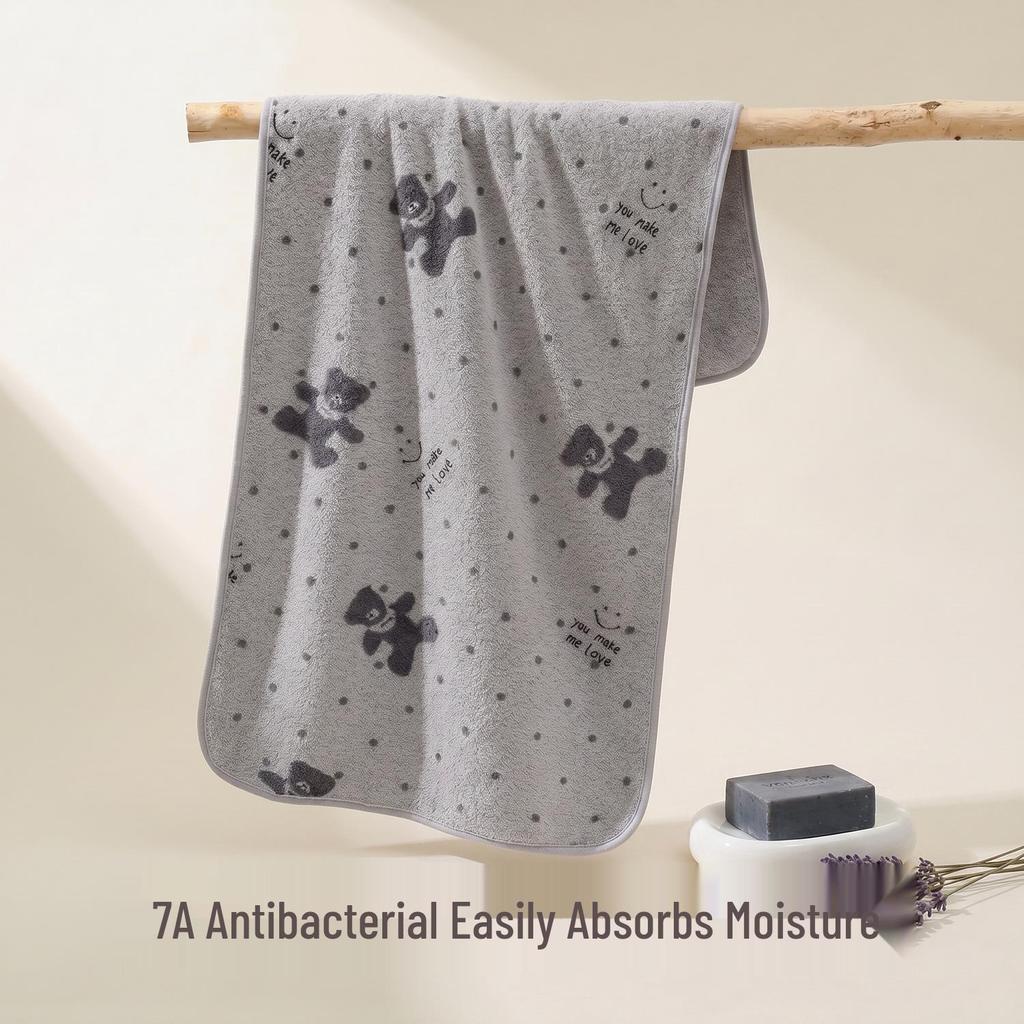 Thick Coral Fleece Face Towel - Soft, Absorbent & Quick-Drying for Couples