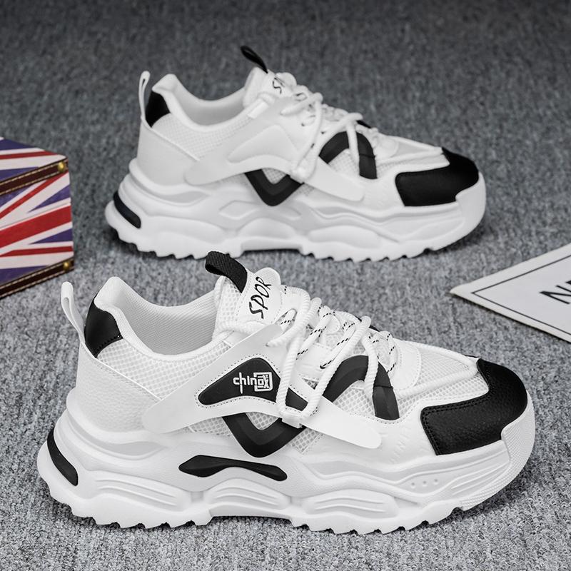 New Fashion Men 's Four Seasons Comfortable Thick Sole Shoes Students BoysTrending Soft Sole Breathable Casual Running Sneakers