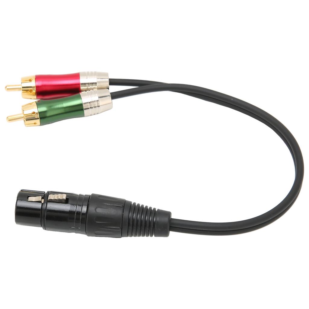 XLR Female 3 Pin to Dual RCA Male Plug Adapter Unbalanced Y Splitter Patch Cable for Amplifier Mixer MicrophoneXLR