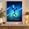 Tottenham Hotspur FC Custom Name Text 5D Diamond Painting Kit DIY Full Drill Diamond Art Decoration