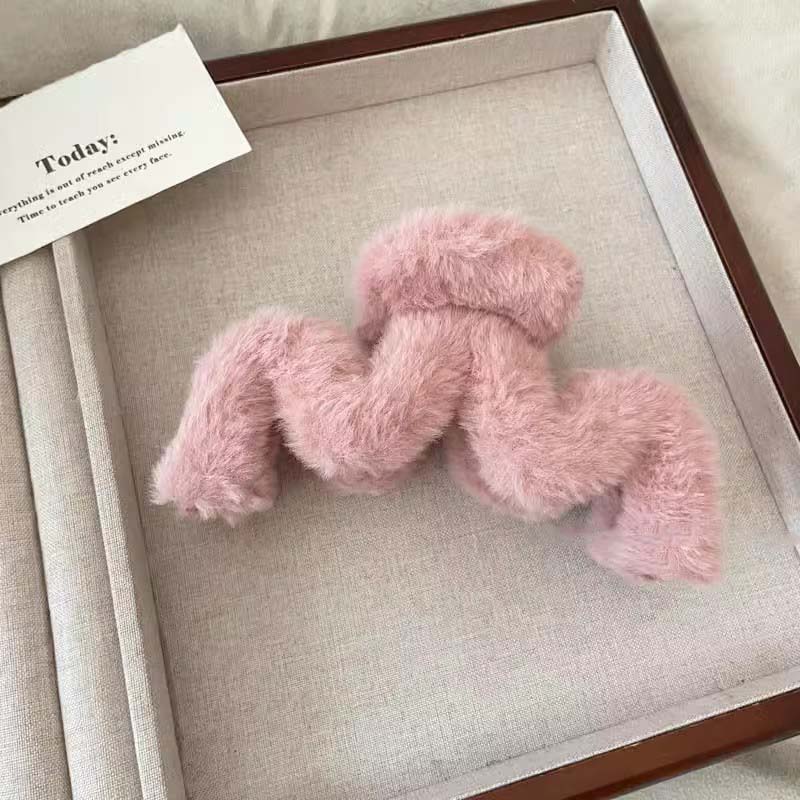 14cm Large Hair Claw Fashion Plush Big Crab Hair Clip For Women Back Clip For Thick Hair Cute Plush Ponytail Hair Accessories