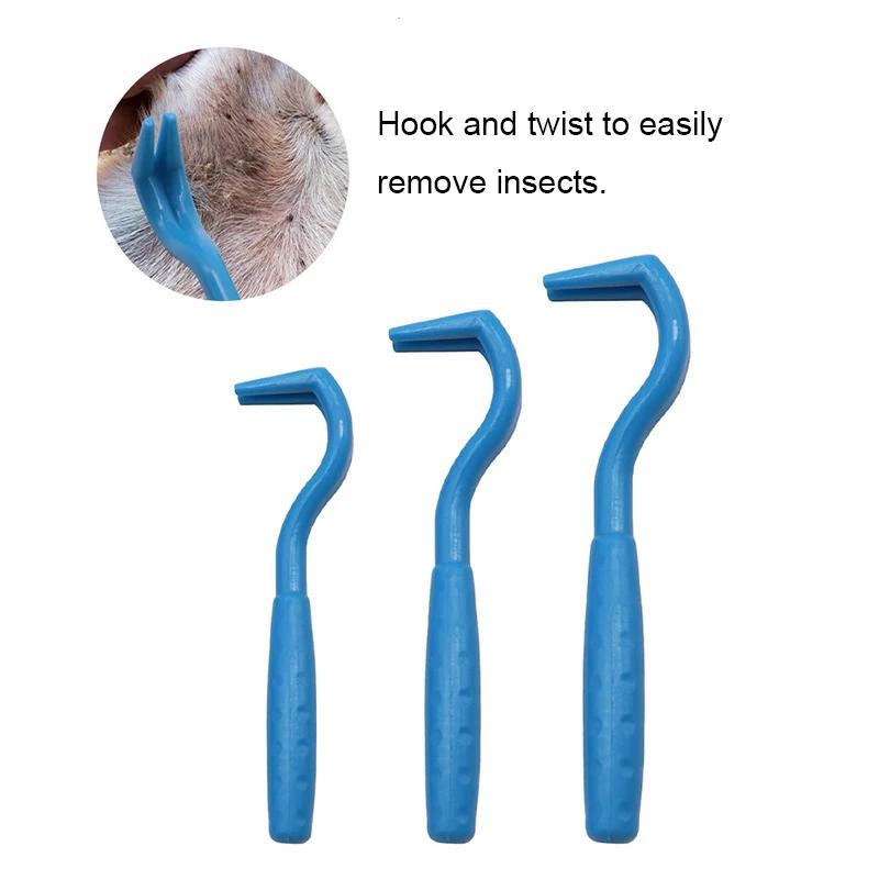 3 seturi Cârlig pentru îndepărtarea puricilor pentru îndepărtarea căpușelor Pensetă pentru căpușe Tragere pentru căpușe Accesorii pentru clemă pentru căpușe pentru animale de companie Accesorii pentru câini