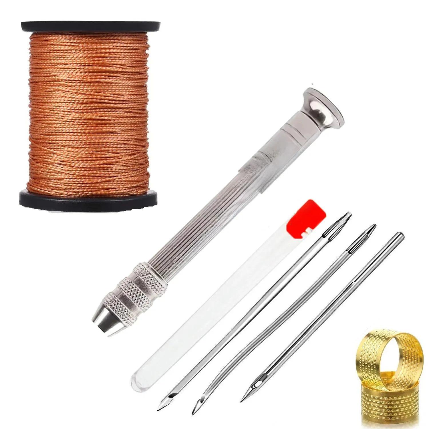 

Многофункциональный набор шила для шитья кожи со сменными иглами и нейлоновой нитью для ремонта обуви