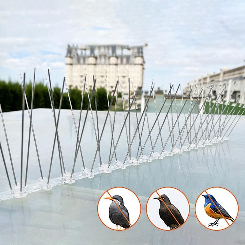 1-10Pcs Pigeon Spikes Stainless Steel Bird Spike Bird Deterrent Wire Spikes Keep Birds Away Proof Nails for Fence Roof Blacony