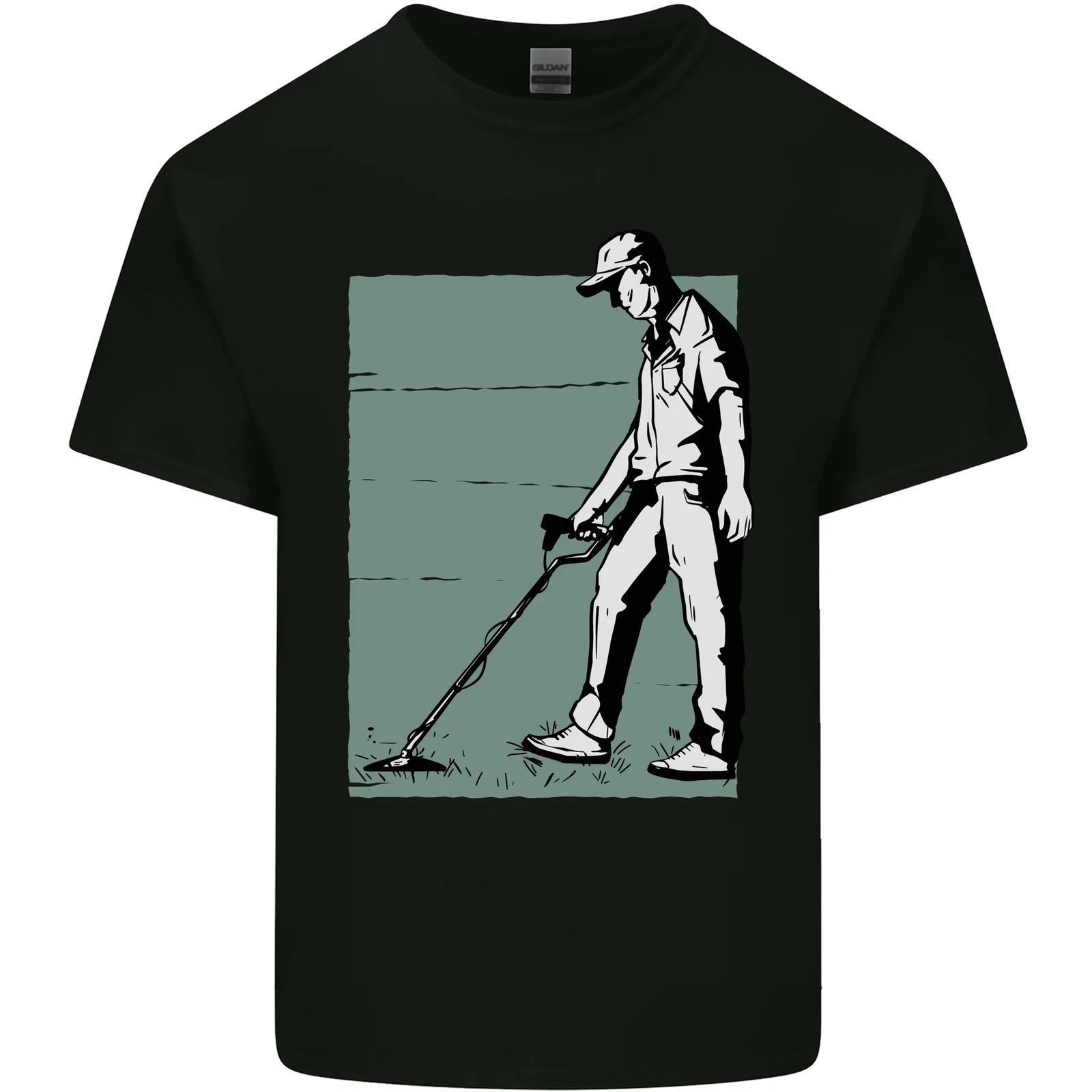 A Man Metal Detecting Detector Kids T-Shirt Childrens 2XL